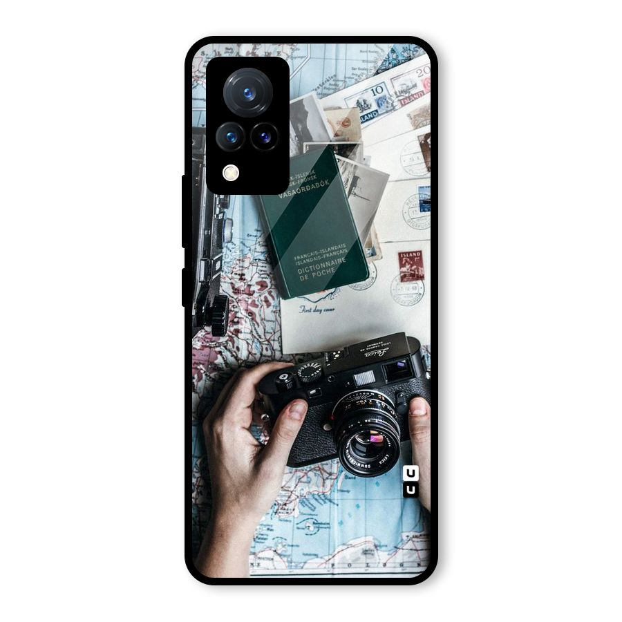 Camera and Postcards Glass Back Case for Vivo V21 5G