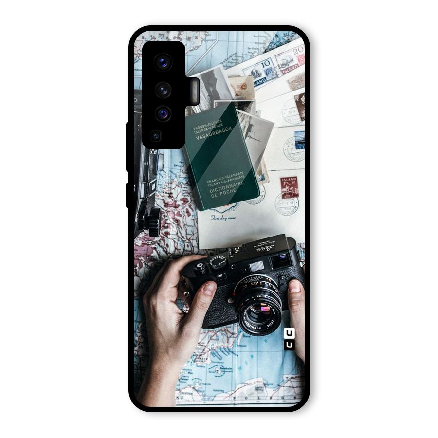 Camera and Postcards Glass Back Case for Vivo X50