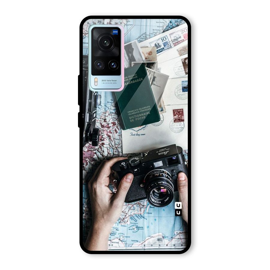 Camera and Postcards Glass Back Case for Vivo X60