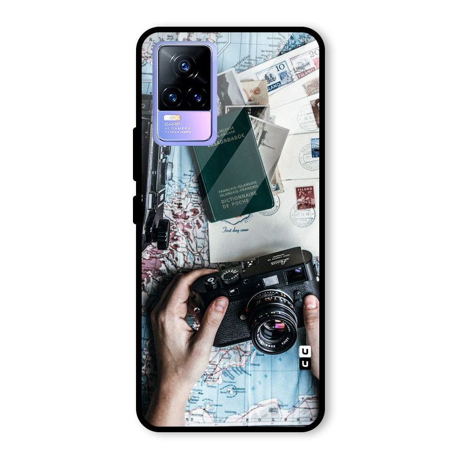 Camera and Postcards Glass Back Case for Vivo Y73