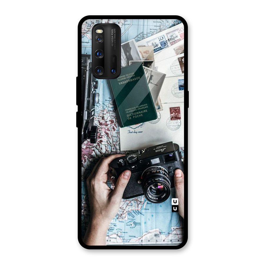 Camera and Postcards Glass Back Case for Vivo iQOO 3