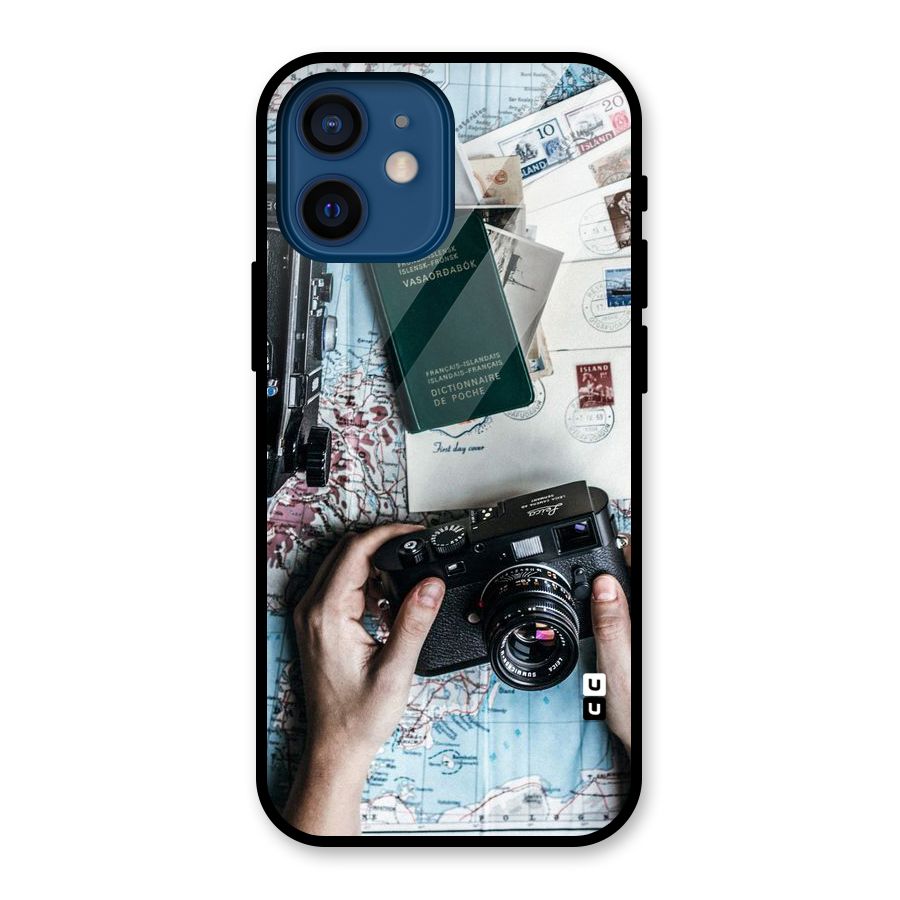 Camera and Postcards Glass Back Case for iPhone 12 Mini
