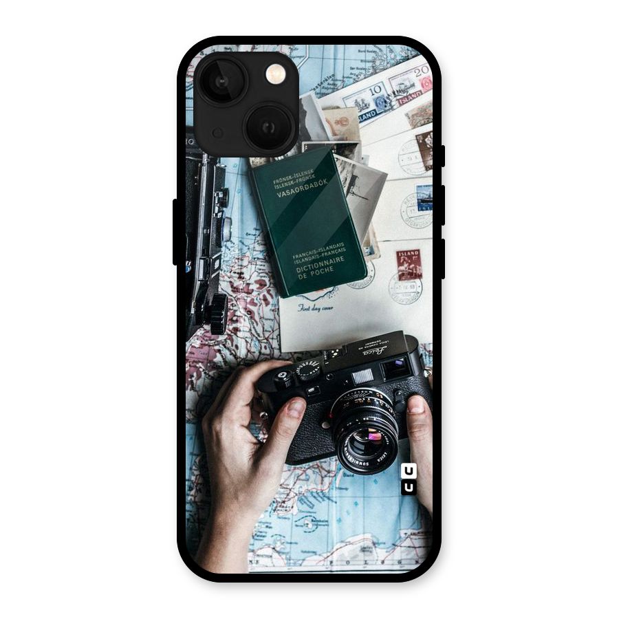 Camera and Postcards Glass Back Case for iPhone 13