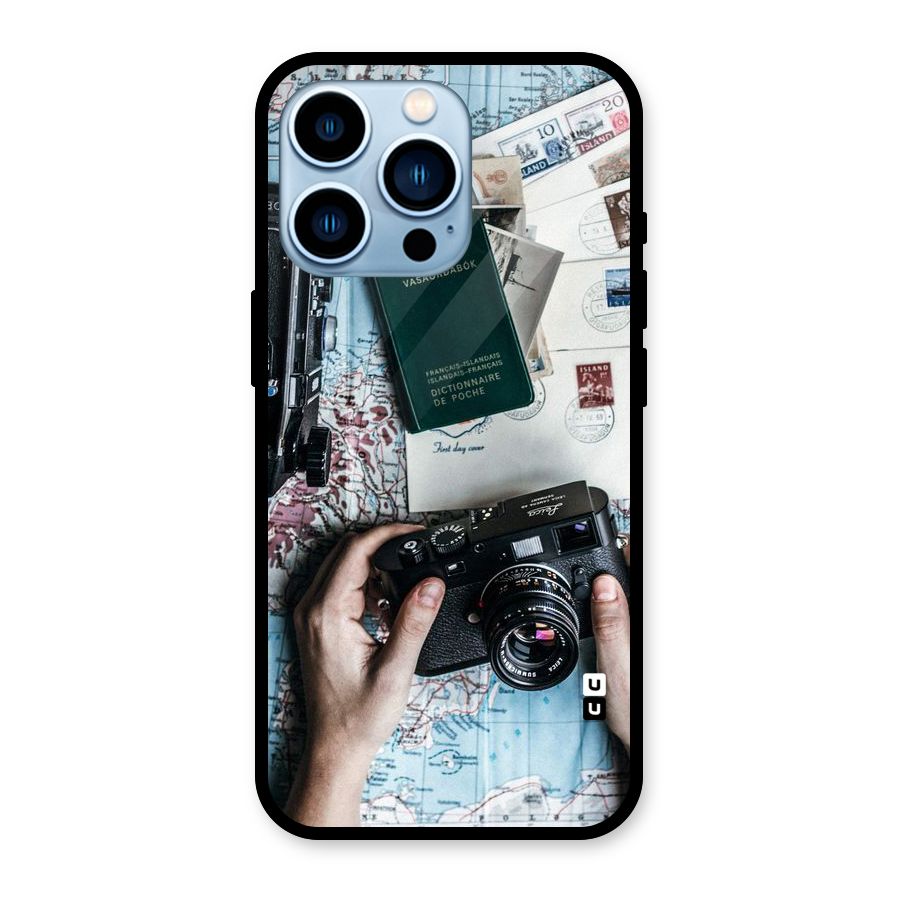 Camera and Postcards Glass Back Case for iPhone 13 Pro