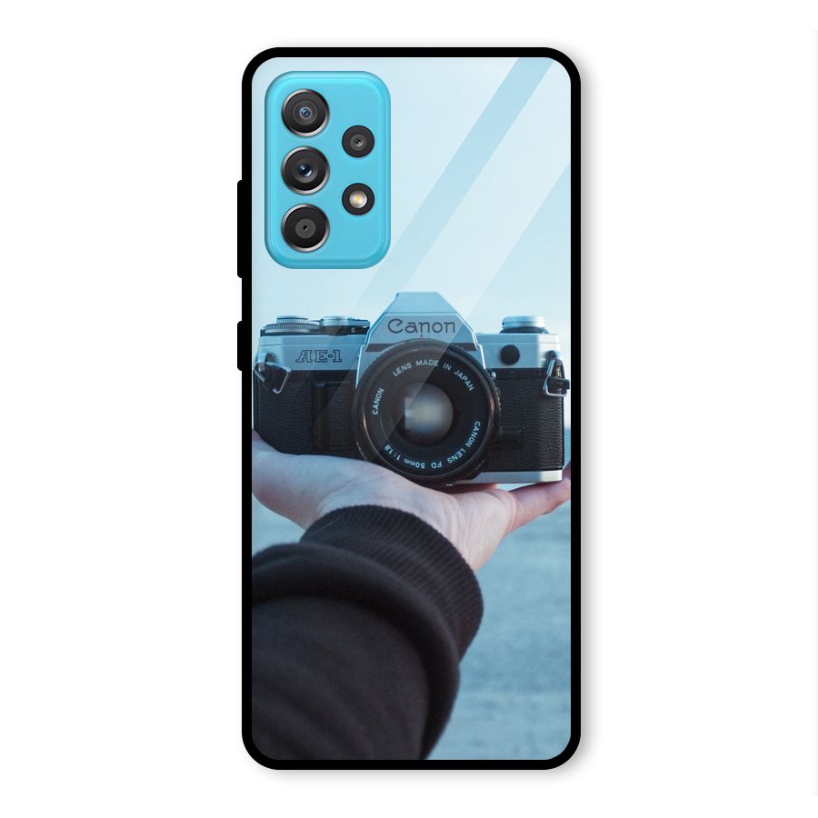 Camera in Hand Glass Back Case for Galaxy A52s 5G