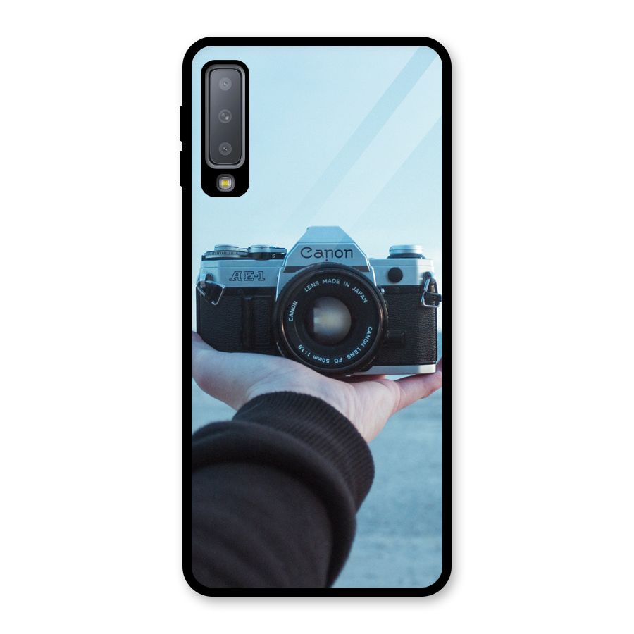 Camera in Hand Glass Back Case for Galaxy A7 (2018)