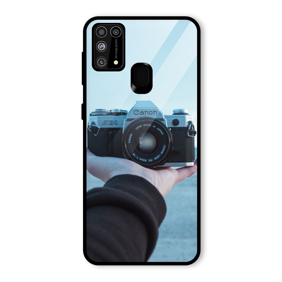 Camera in Hand Glass Back Case for Galaxy F41