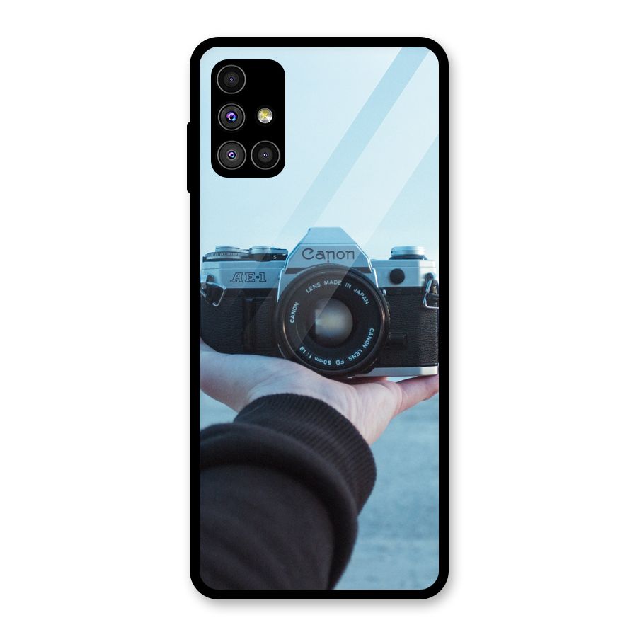 Camera in Hand Glass Back Case for Galaxy M51