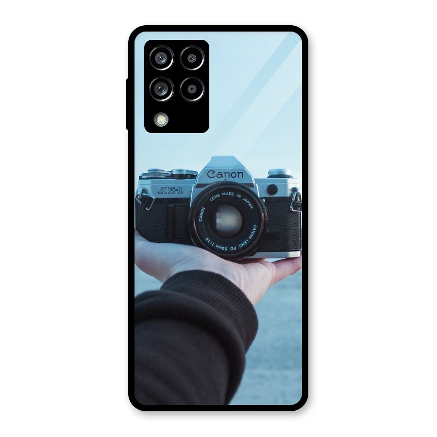 Camera in Hand Glass Back Case for Galaxy M53 5G