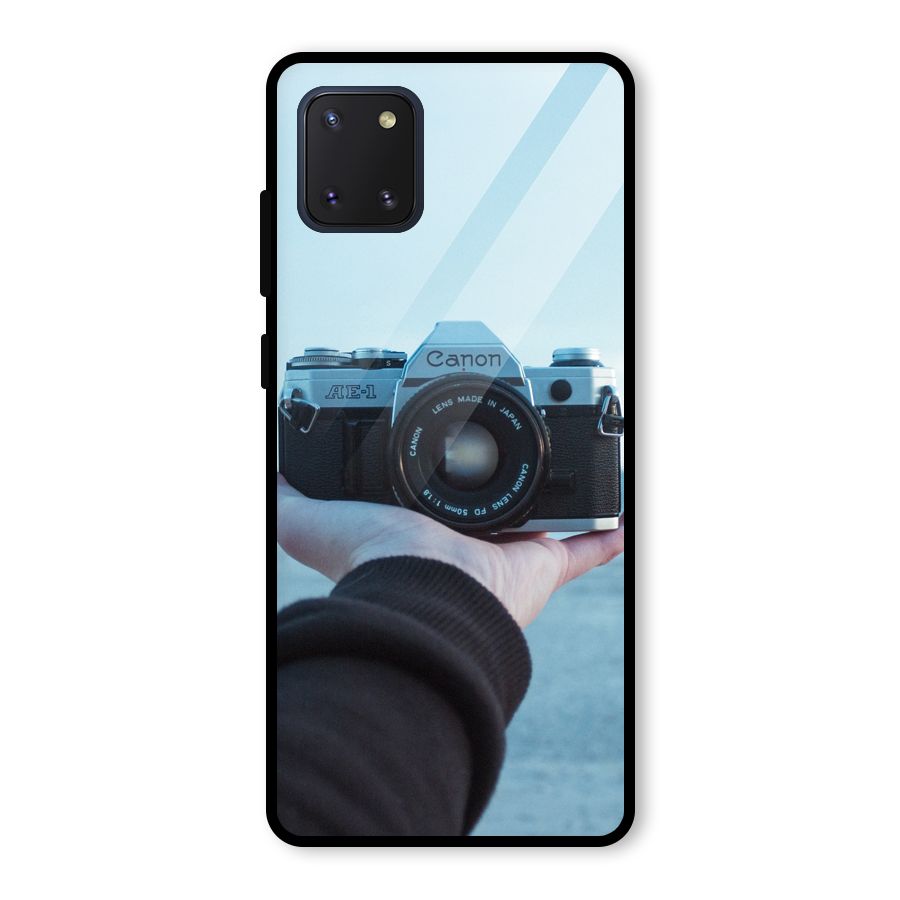 Camera in Hand Glass Back Case for Galaxy Note 10 Lite