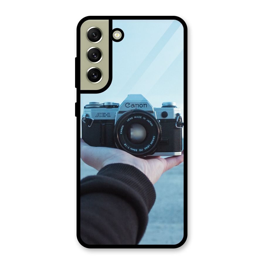 Camera in Hand Glass Back Case for Galaxy S21 FE 5G