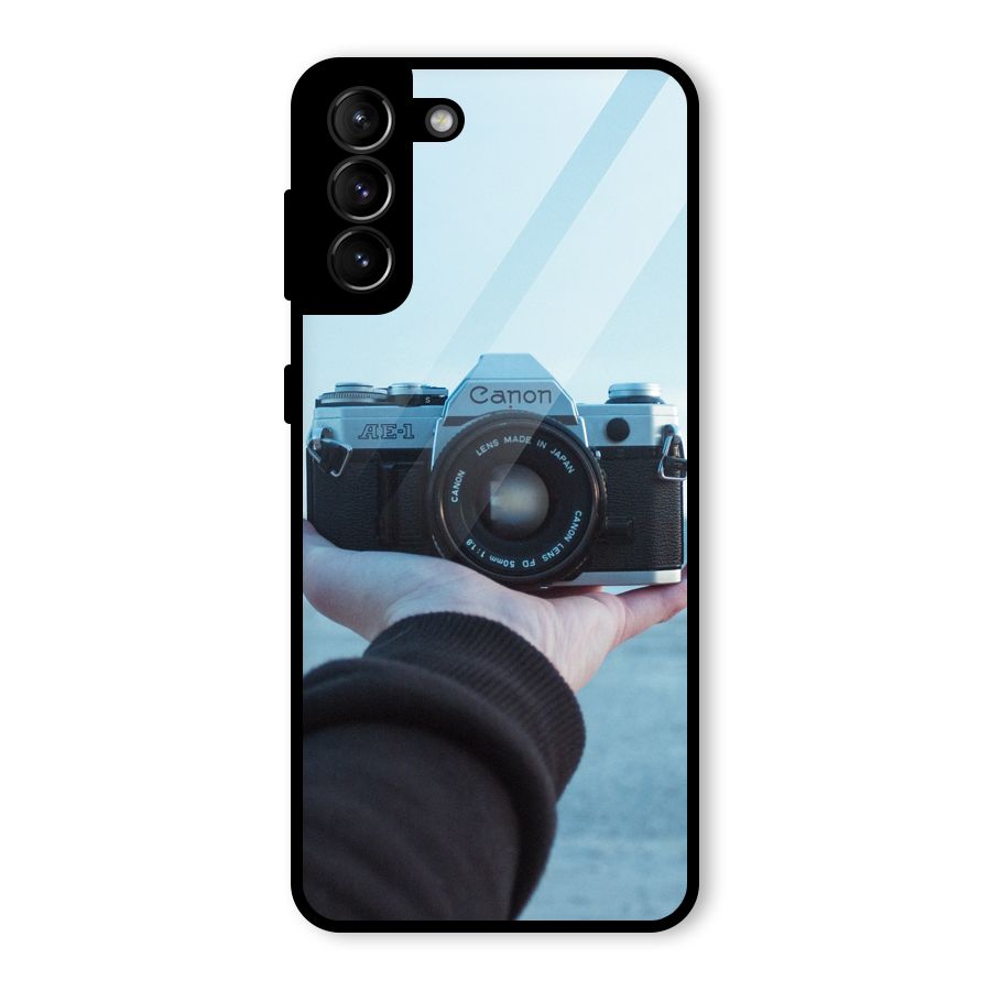 Camera in Hand Glass Back Case for Galaxy S21 Plus