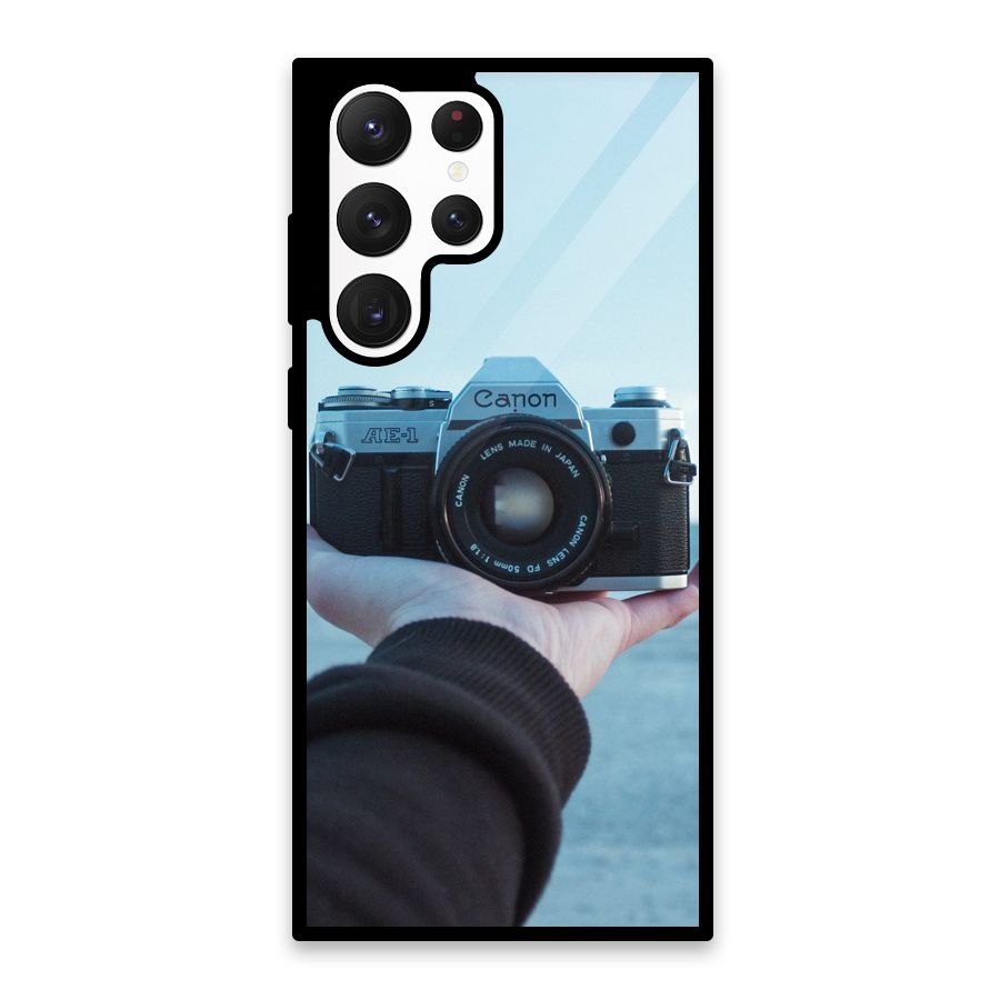 Camera in Hand Glass Back Case for Galaxy S22 Ultra 5G