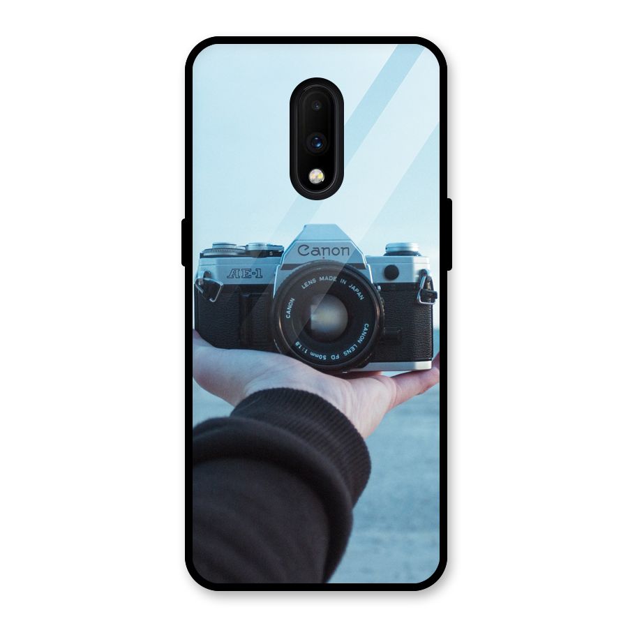 Camera in Hand Glass Back Case for OnePlus 7