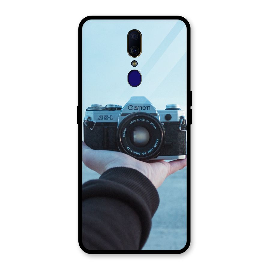 Camera in Hand Glass Back Case for Oppo F11