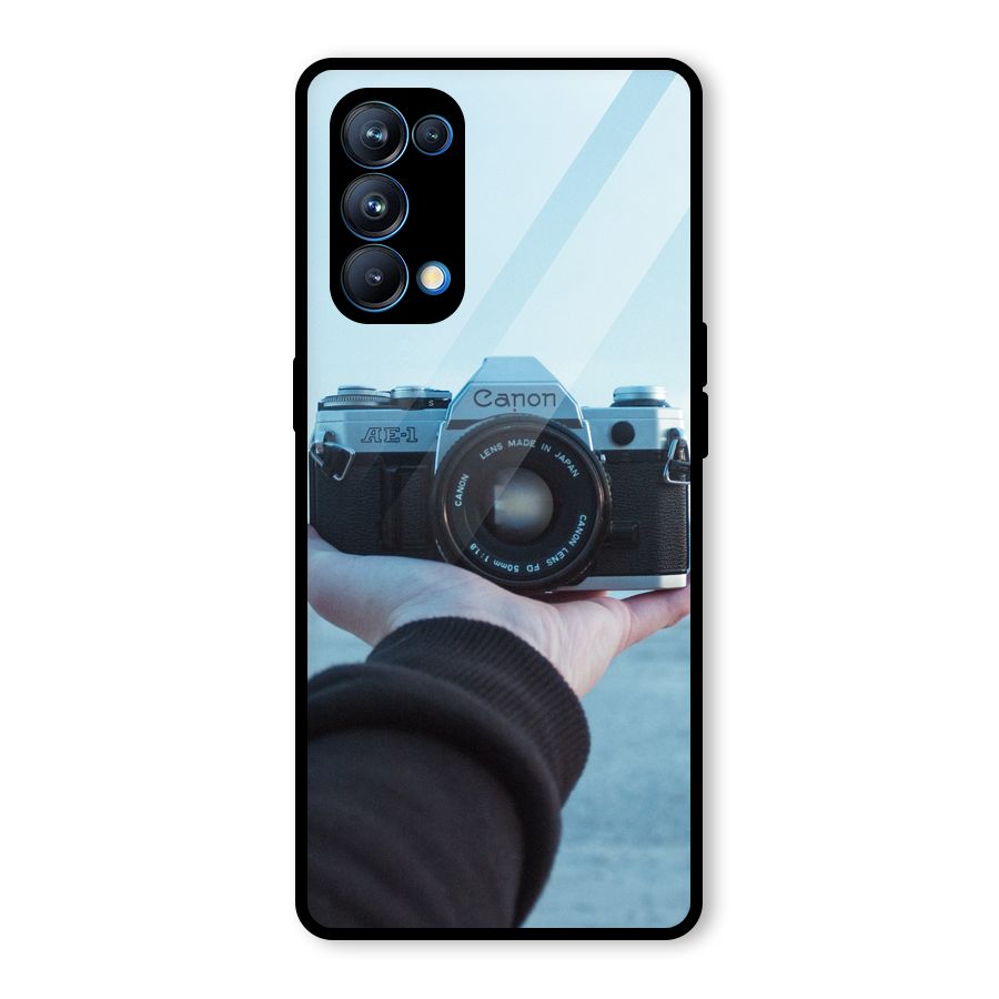 Camera in Hand Glass Back Case for Oppo Reno5 Pro 5G