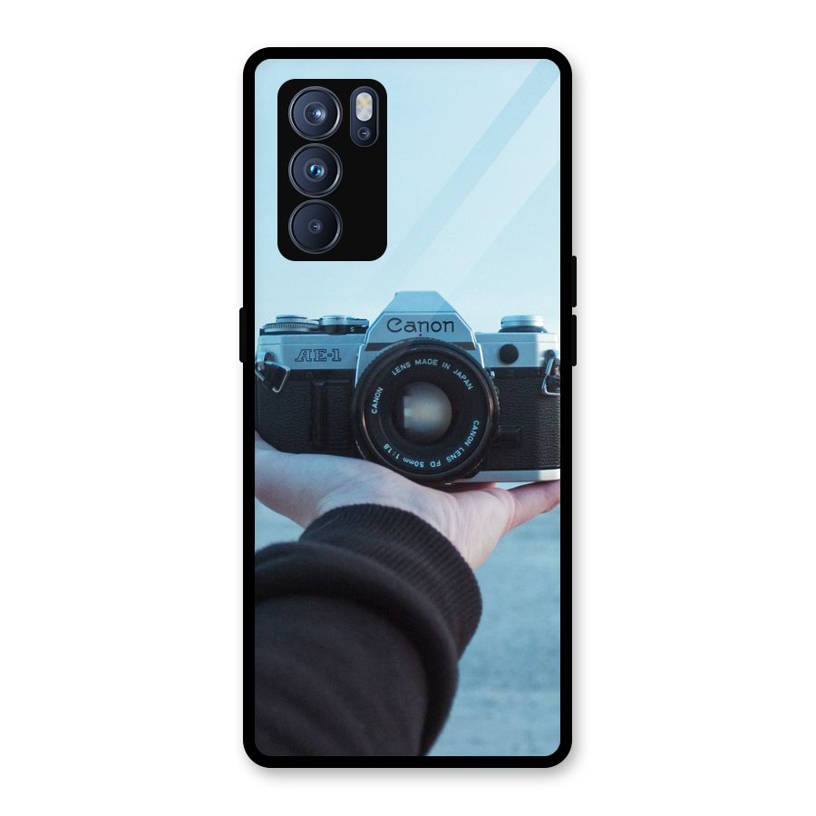 Camera in Hand Glass Back Case for Oppo Reno6 Pro 5G
