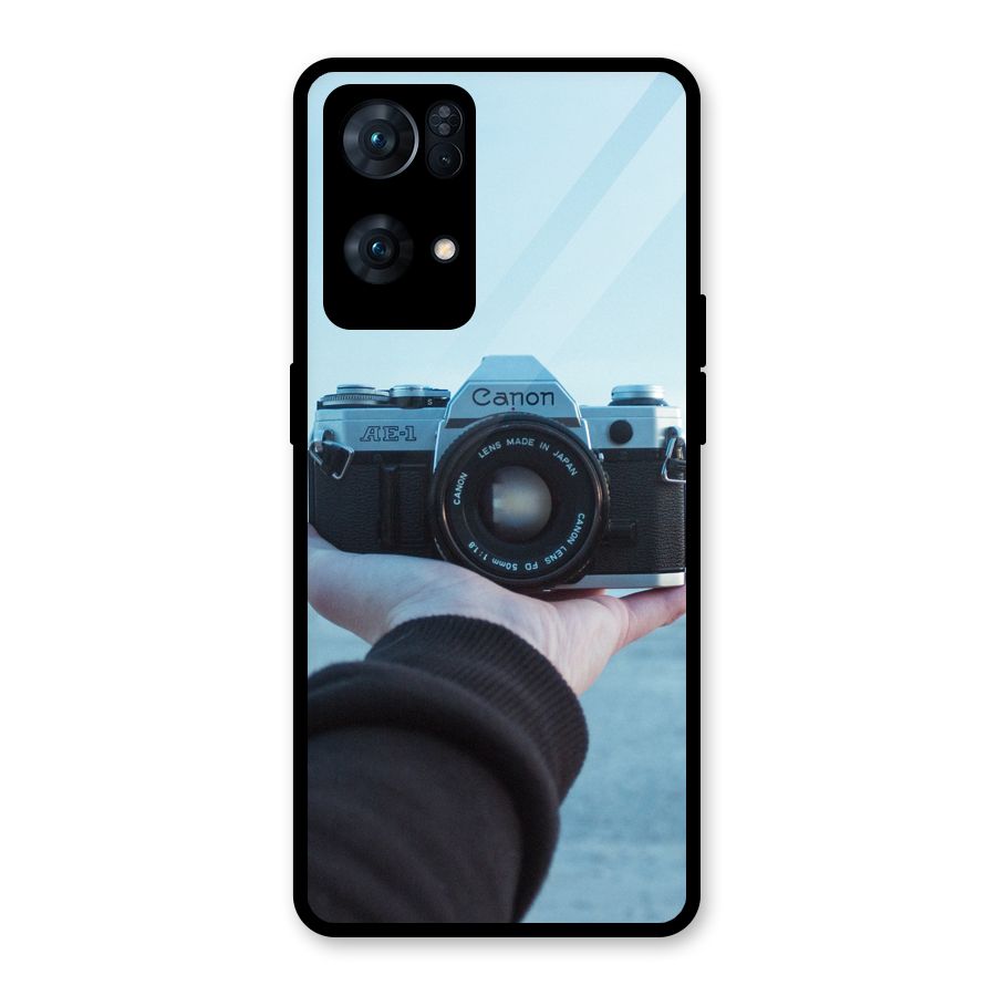 Camera in Hand Glass Back Case for Oppo Reno7 Pro 5G