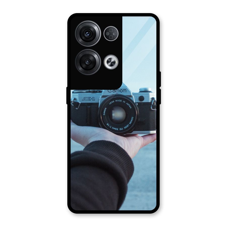 Camera in Hand Glass Back Case for Oppo Reno8 Pro 5G