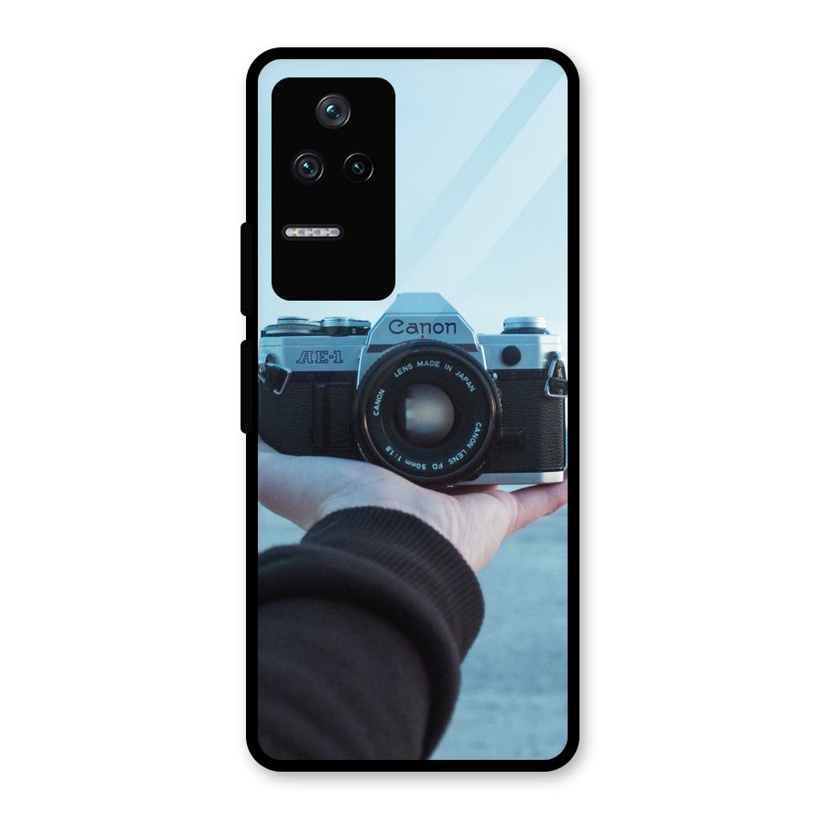 Camera in Hand Glass Back Case for Poco F4 5G