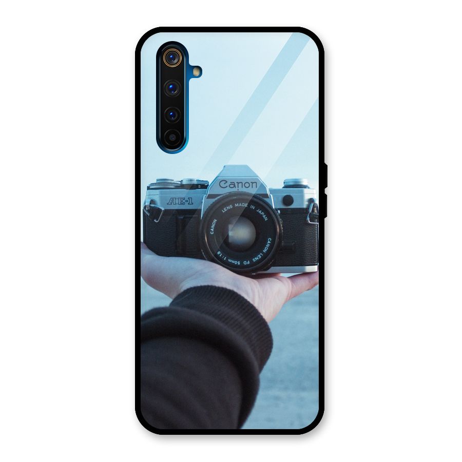 Camera in Hand Glass Back Case for Realme 6 Pro