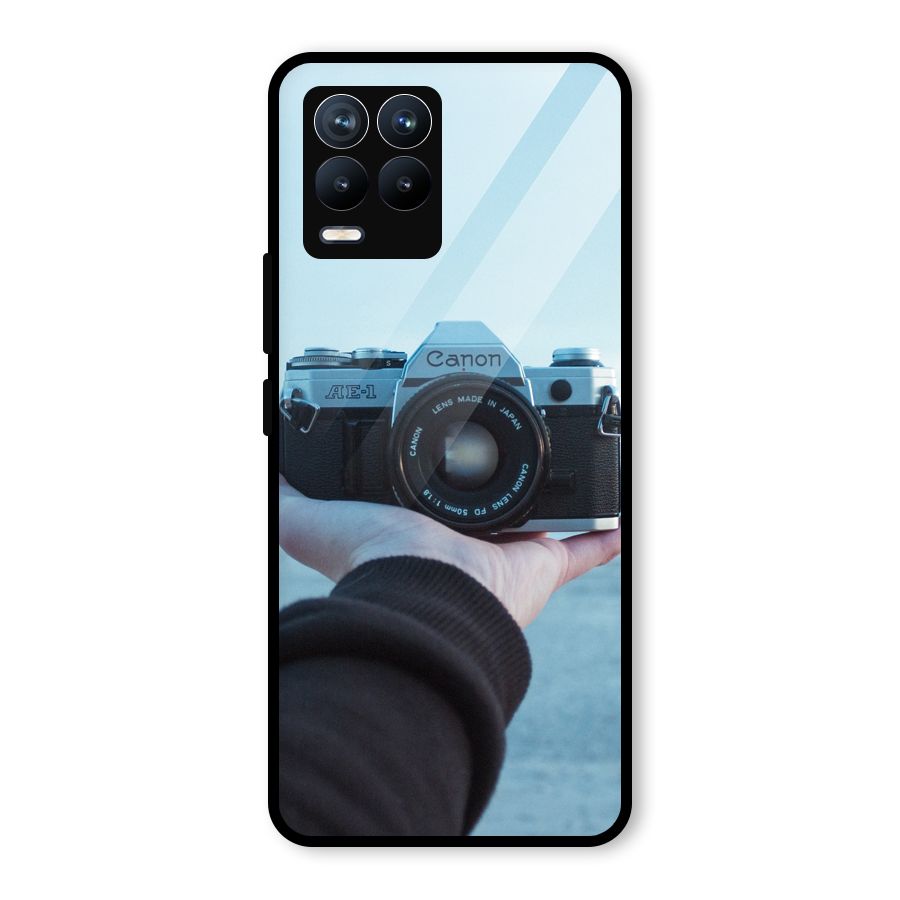 Camera in Hand Glass Back Case for Realme 8 Pro