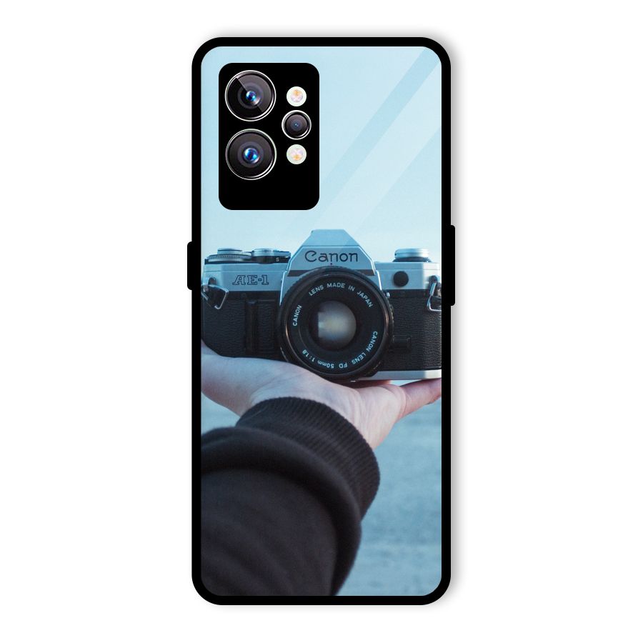 Camera in Hand Glass Back Case for Realme GT2 Pro