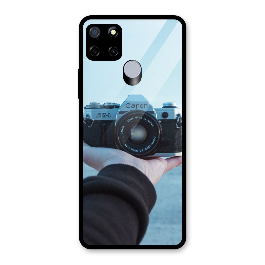 Camera in Hand Glass Back Case for Realme Narzo 20