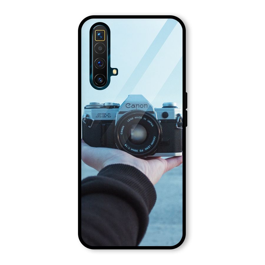 Camera in Hand Glass Back Case for Realme X3 SuperZoom