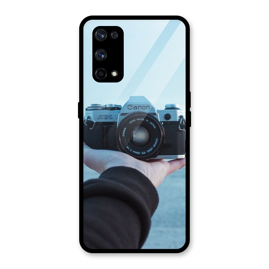 Camera in Hand Glass Back Case for Realme X7 Pro