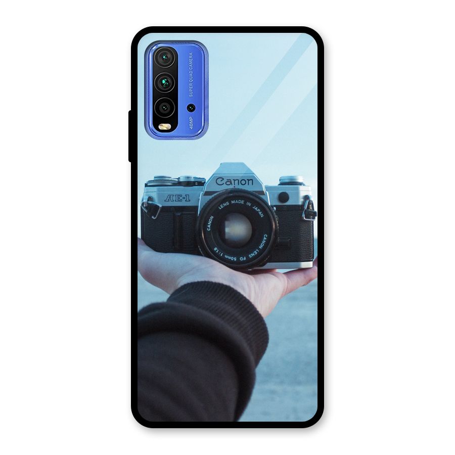 Camera in Hand Glass Back Case for Redmi 9 Power