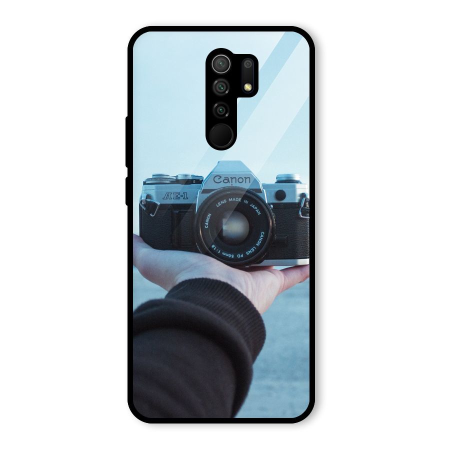 Camera in Hand Glass Back Case for Redmi 9 Prime