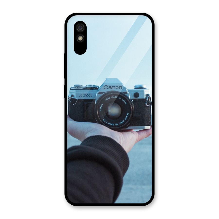 Camera in Hand Glass Back Case for Redmi 9i