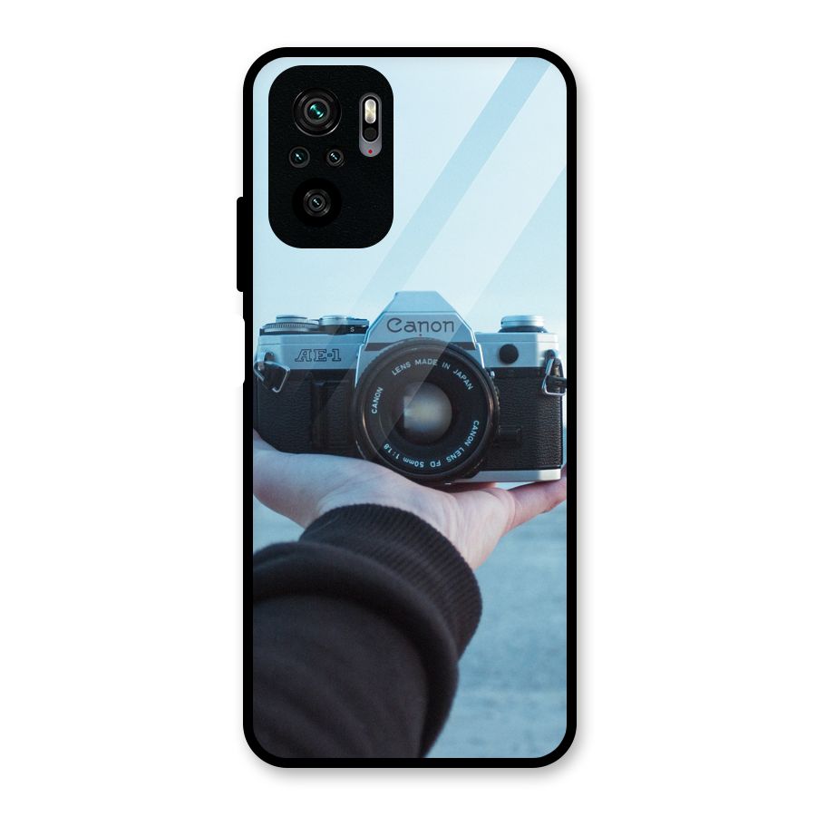 Camera in Hand Glass Back Case for Redmi Note 10S