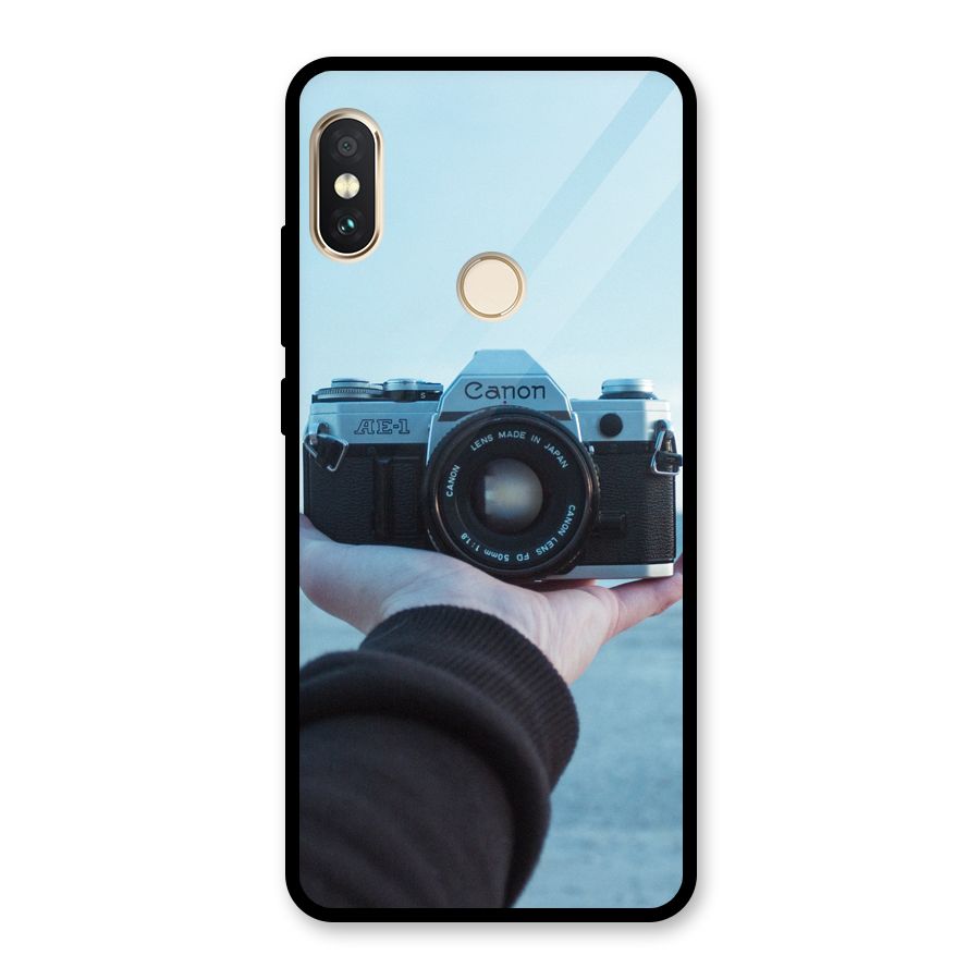 Camera in Hand Glass Back Case for Redmi Note 5 Pro