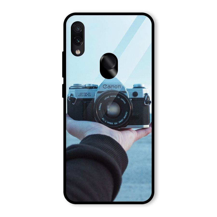 Camera in Hand Glass Back Case for Redmi Note 7