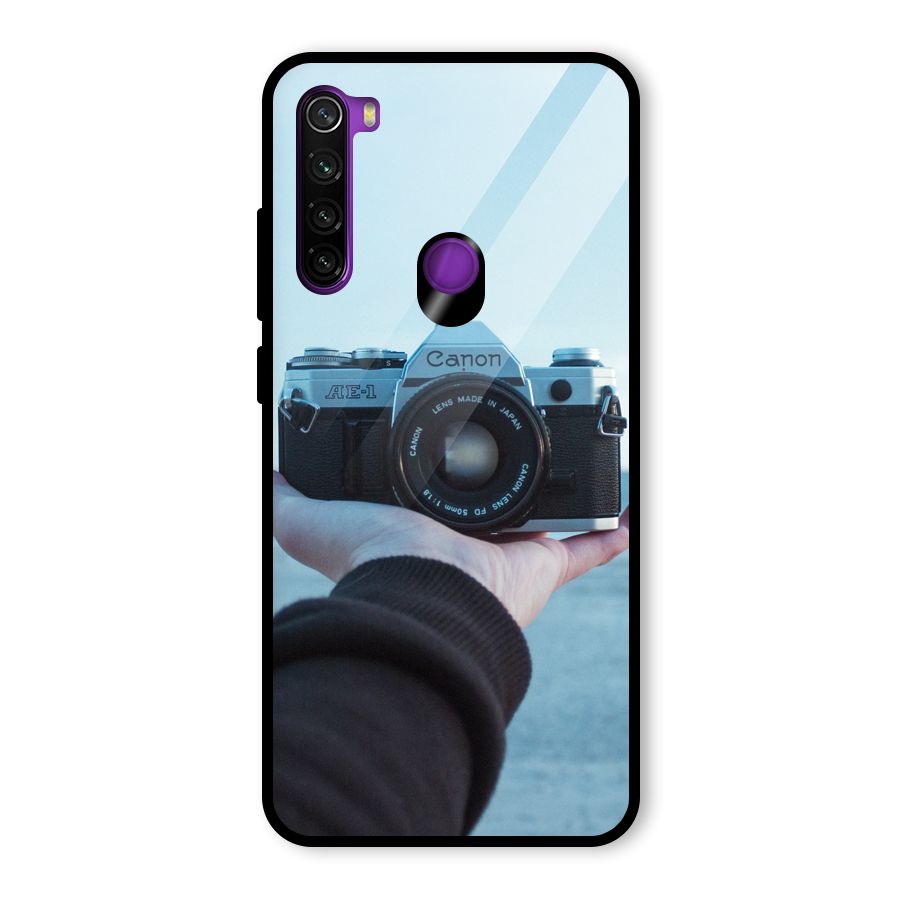 Camera in Hand Glass Back Case for Redmi Note 8