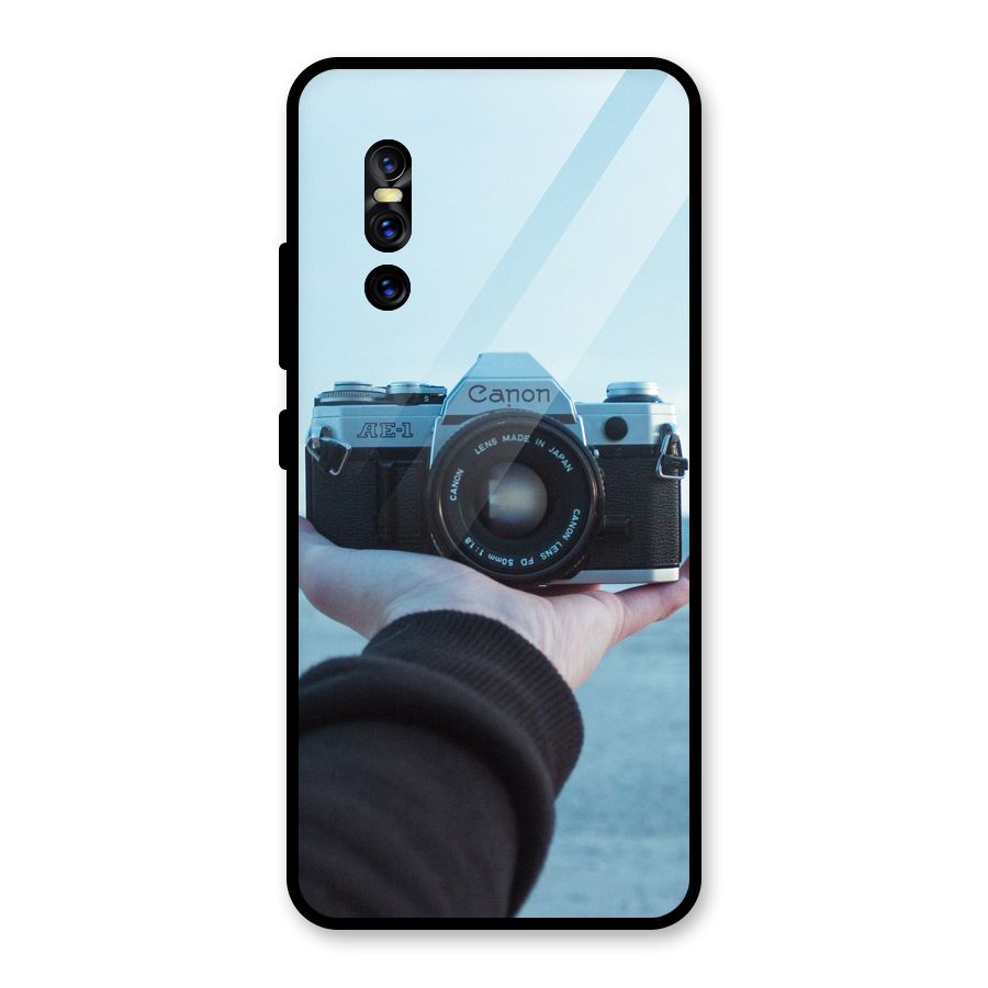 Camera in Hand Glass Back Case for Vivo V15 Pro