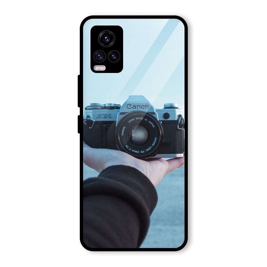 Camera in Hand Glass Back Case for Vivo V20