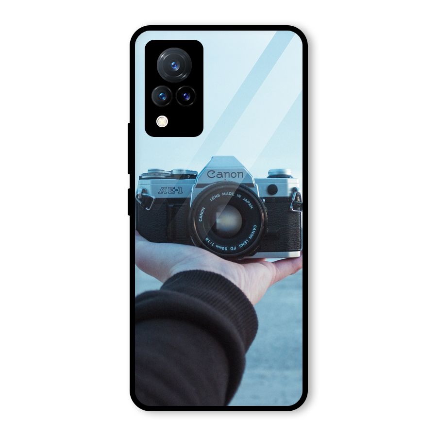 Camera in Hand Glass Back Case for Vivo V21 5G