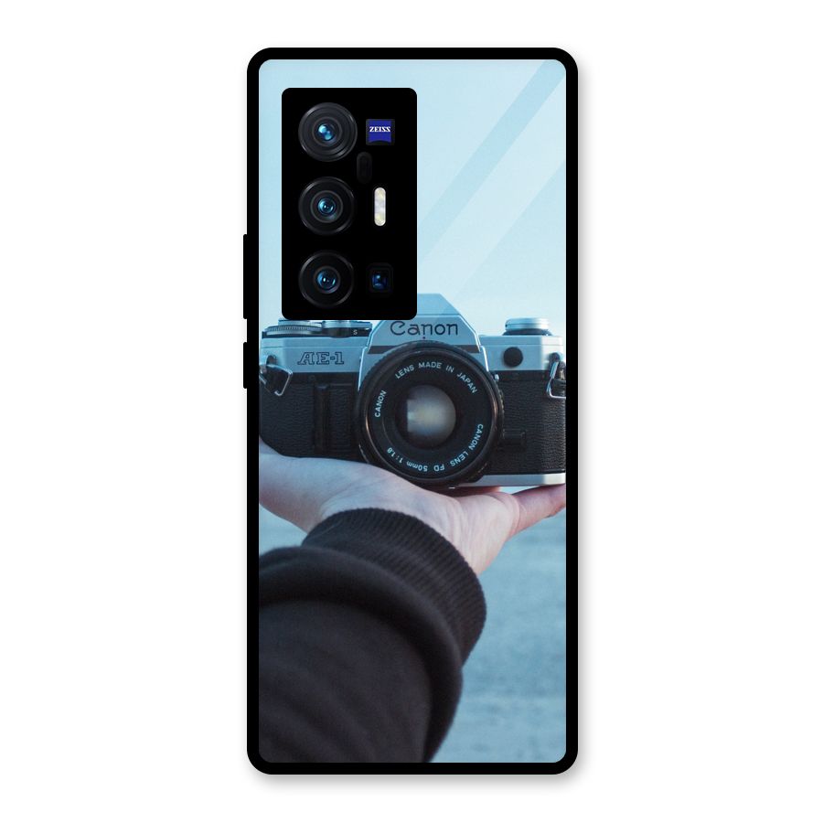 Camera in Hand Glass Back Case for Vivo X70 Pro Plus