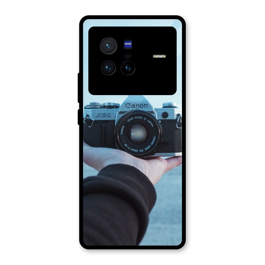 Camera in Hand Glass Back Case for Vivo X80