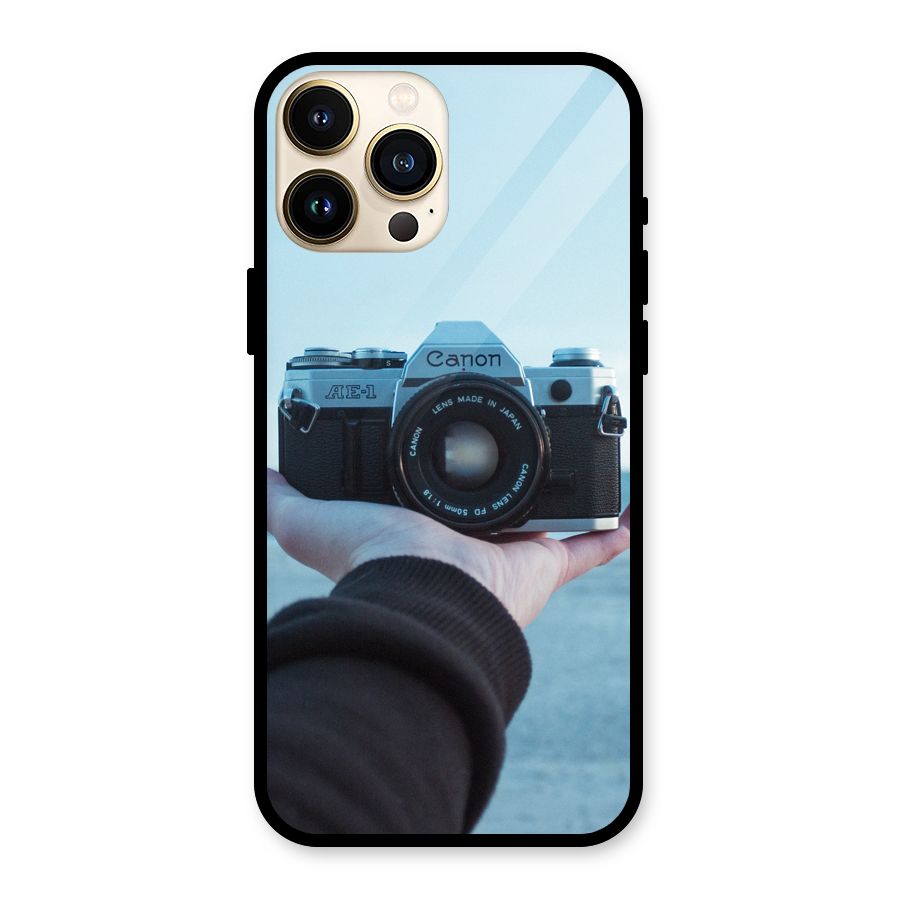 Camera in Hand Glass Back Case for iPhone 13 Pro Max