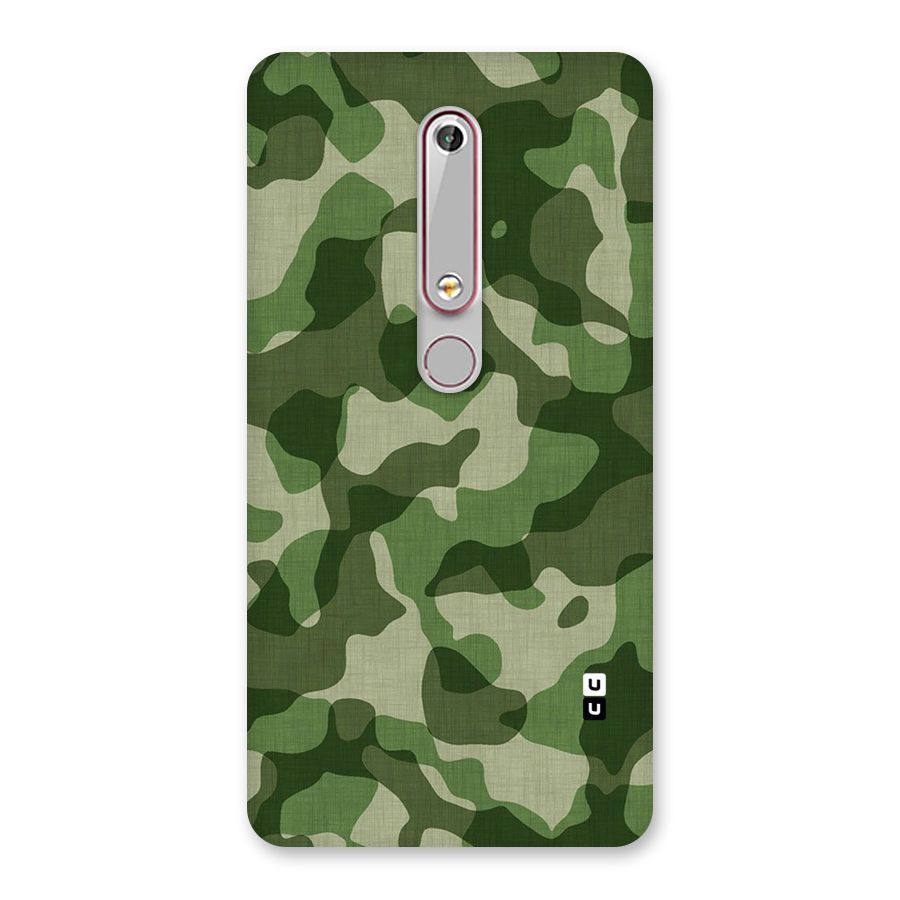 Camouflage Pattern Art Back Case for Nokia 6.1