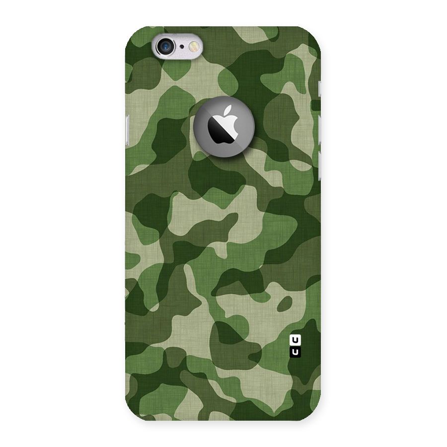 Camouflage Pattern Art Back Case for iPhone 6 Logo Cut