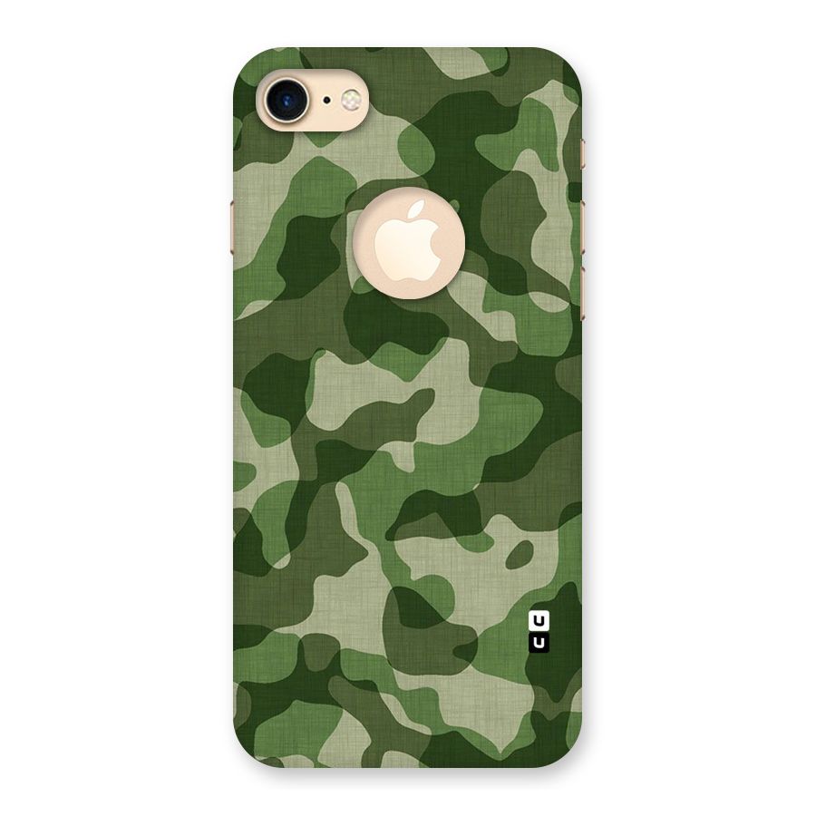 Camouflage Pattern Art Back Case for iPhone 7 Logo Cut