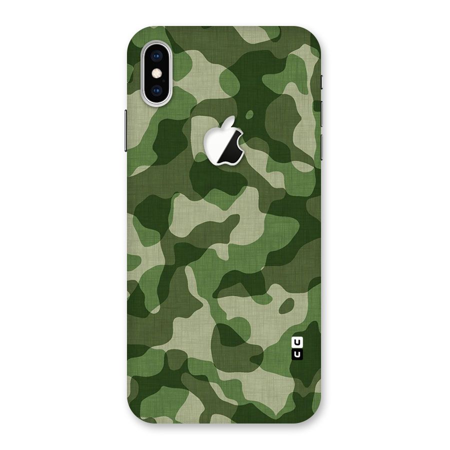 Camouflage Pattern Art Back Case for iPhone XS Max Apple Cut