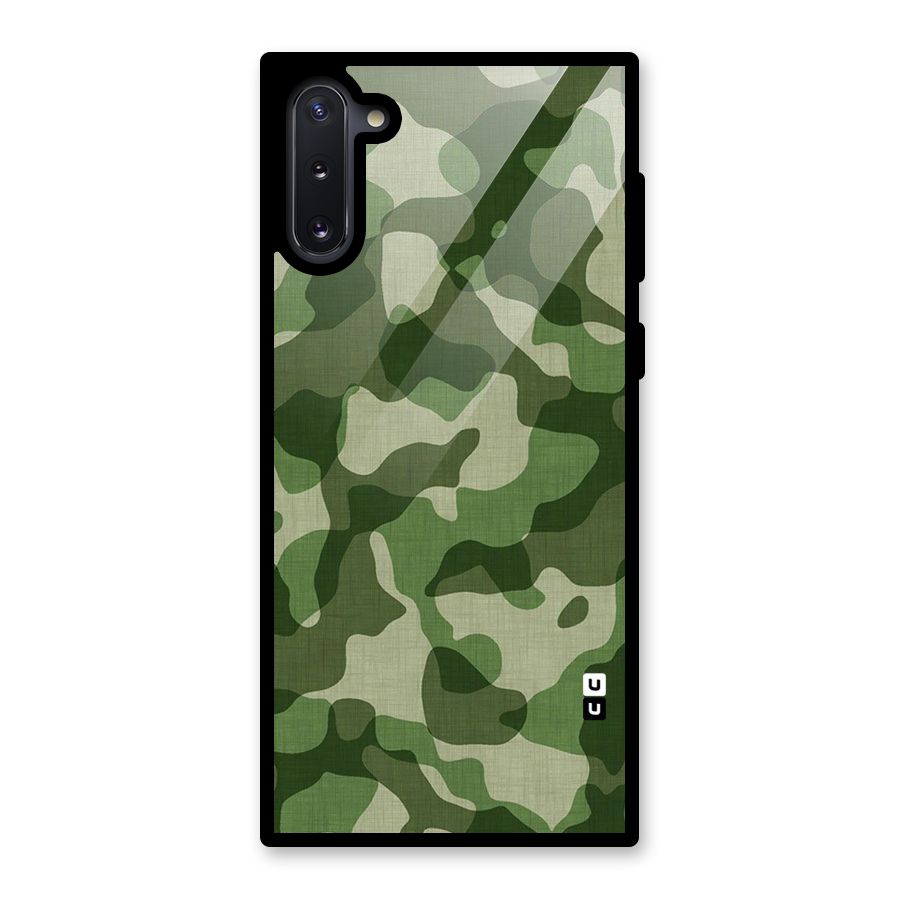 Camouflage Pattern Art Glass Back Case for Galaxy Note 10