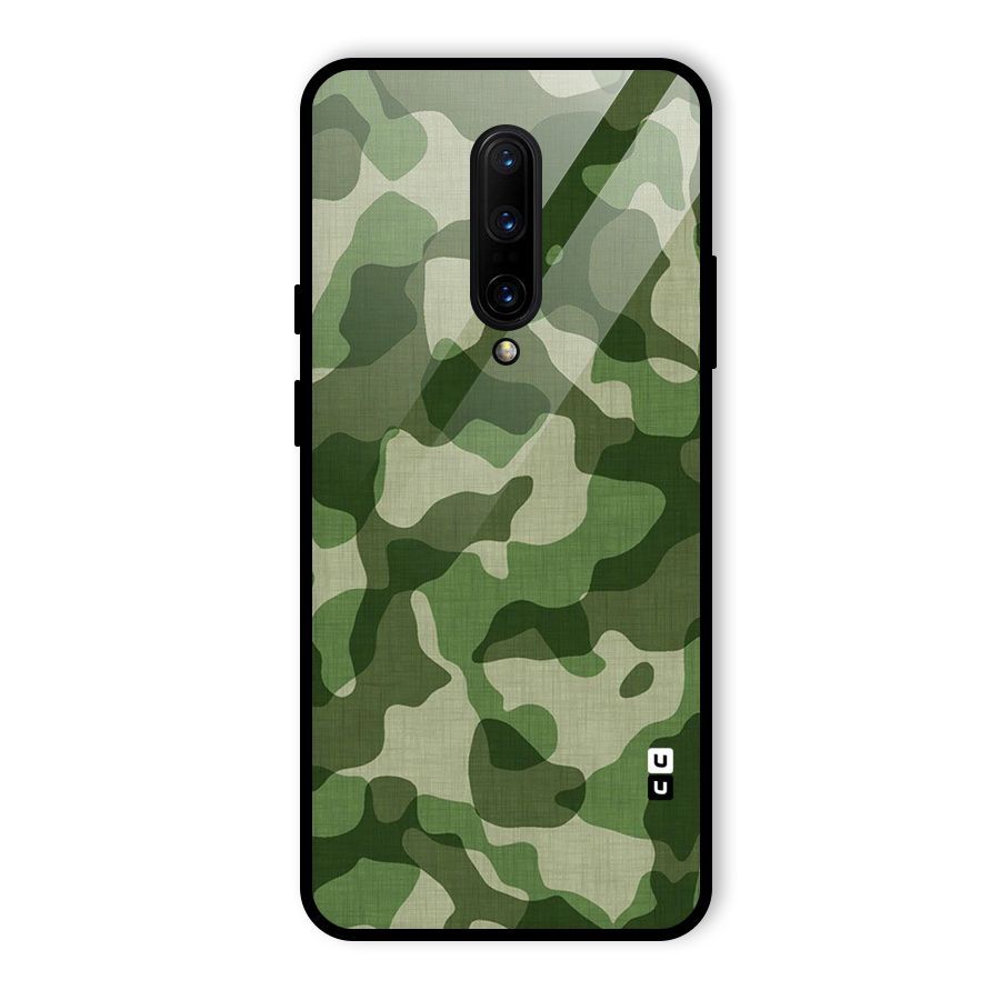 Camouflage Pattern Art Glass Back Case for OnePlus 7 Pro