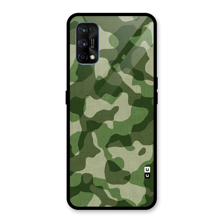 Camouflage Pattern Art Glass Back Case for Realme 7 Pro